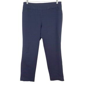 Croft & Barrow Womens 12 Short Navy Blue Pull On Ankle Cropped Pants